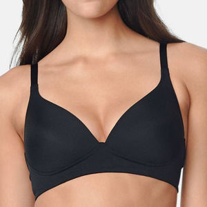 Warner's Breathe Freely Wire-Free Contour Tailored T-Shirt Bra Black 42C NWOT